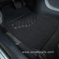 Black Carpet Floor Mat with Driver Heel Pad